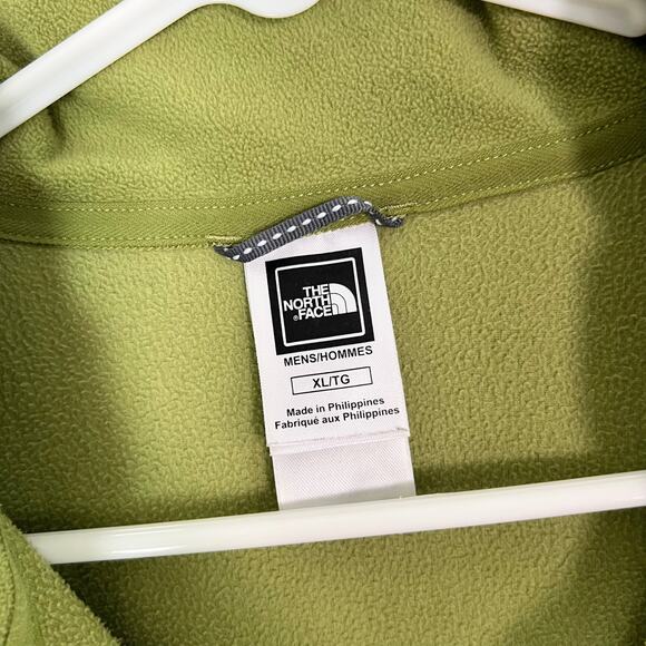 The North Face TKA 100 Fleece Quarter Zip Pullover Green Men’s XL Warm Outdoor - Picture 4 of 7